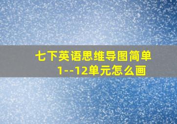 七下英语思维导图简单1--12单元怎么画