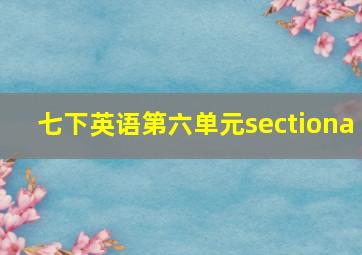 七下英语第六单元sectiona