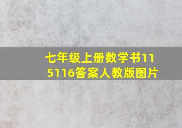 七年级上册数学书115116答案人教版图片