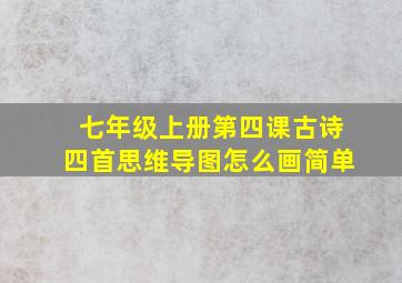 七年级上册第四课古诗四首思维导图怎么画简单