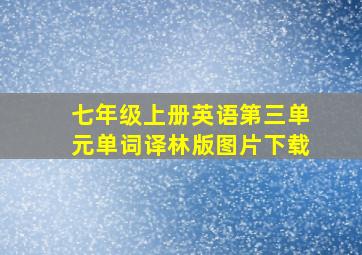 七年级上册英语第三单元单词译林版图片下载