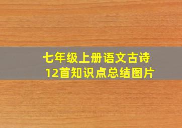 七年级上册语文古诗12首知识点总结图片