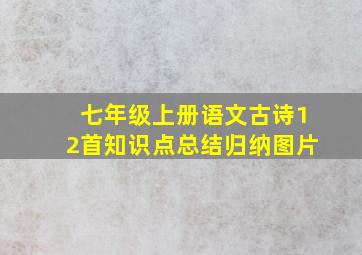 七年级上册语文古诗12首知识点总结归纳图片