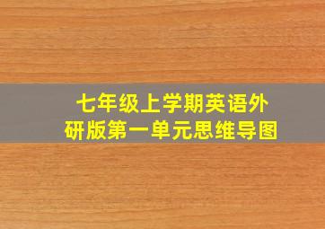 七年级上学期英语外研版第一单元思维导图