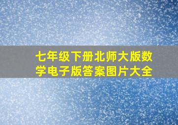 七年级下册北师大版数学电子版答案图片大全