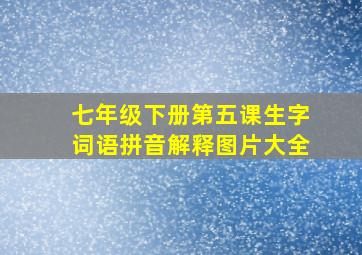 七年级下册第五课生字词语拼音解释图片大全