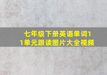 七年级下册英语单词11单元跟读图片大全视频