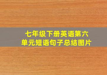 七年级下册英语第六单元短语句子总结图片