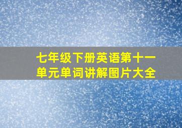 七年级下册英语第十一单元单词讲解图片大全