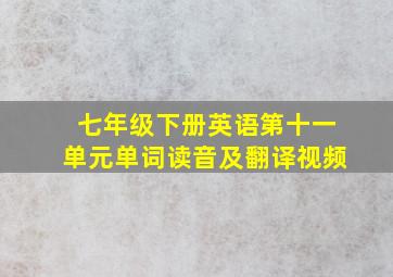 七年级下册英语第十一单元单词读音及翻译视频