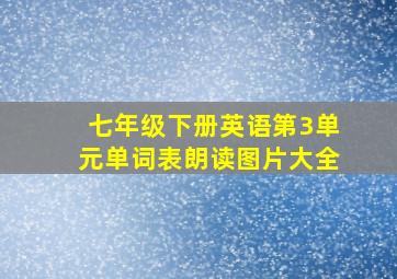 七年级下册英语第3单元单词表朗读图片大全