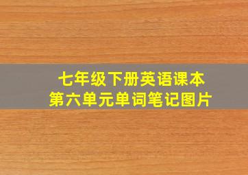 七年级下册英语课本第六单元单词笔记图片