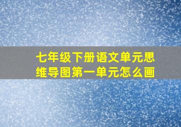 七年级下册语文单元思维导图第一单元怎么画