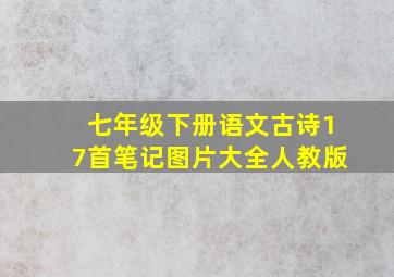 七年级下册语文古诗17首笔记图片大全人教版