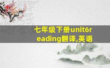 七年级下册unit6reading翻译,英语