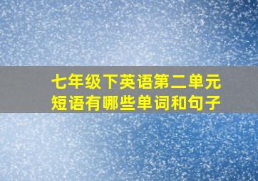 七年级下英语第二单元短语有哪些单词和句子