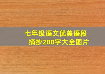 七年级语文优美语段摘抄200字大全图片