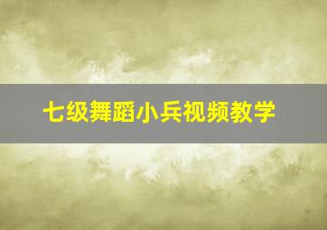 七级舞蹈小兵视频教学