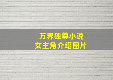 万界独尊小说女主角介绍图片