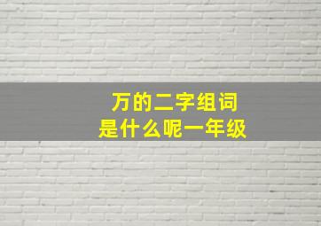 万的二字组词是什么呢一年级