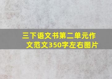 三下语文书第二单元作文范文350字左右图片