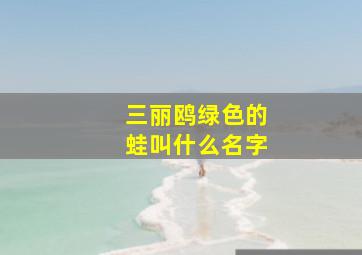 三丽鸥绿色的蛙叫什么名字