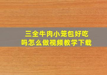 三全牛肉小笼包好吃吗怎么做视频教学下载