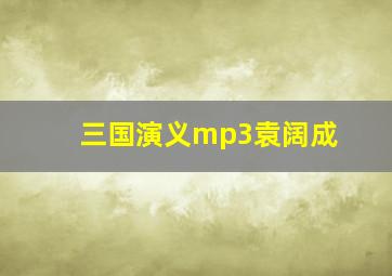 三国演义mp3袁阔成