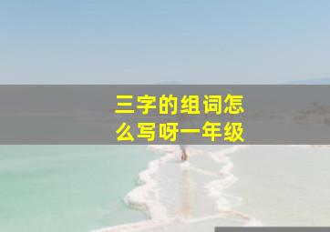 三字的组词怎么写呀一年级