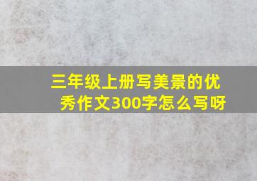 三年级上册写美景的优秀作文300字怎么写呀