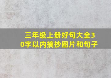 三年级上册好句大全30字以内摘抄图片和句子