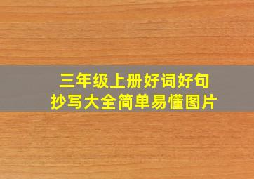 三年级上册好词好句抄写大全简单易懂图片