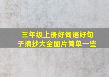 三年级上册好词语好句子摘抄大全图片简单一些