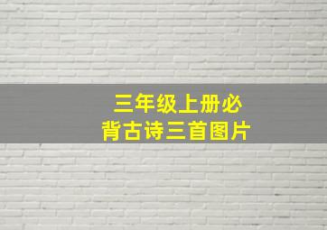 三年级上册必背古诗三首图片