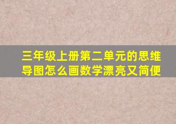 三年级上册第二单元的思维导图怎么画数学漂亮又简便