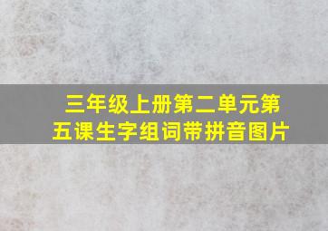 三年级上册第二单元第五课生字组词带拼音图片