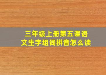 三年级上册第五课语文生字组词拼音怎么读