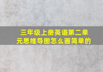 三年级上册英语第二单元思维导图怎么画简单的