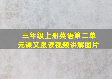 三年级上册英语第二单元课文跟读视频讲解图片