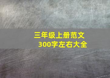 三年级上册范文300字左右大全