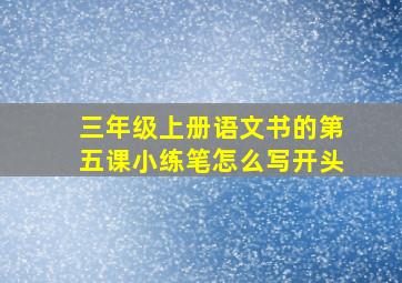 三年级上册语文书的第五课小练笔怎么写开头