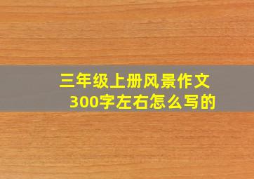 三年级上册风景作文300字左右怎么写的