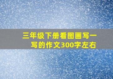 三年级下册看图画写一写的作文300字左右