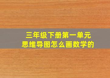 三年级下册第一单元思维导图怎么画数学的