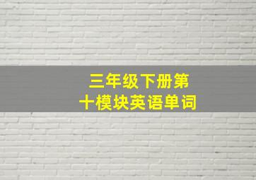 三年级下册第十模块英语单词