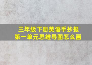 三年级下册英语手抄报第一单元思维导图怎么画