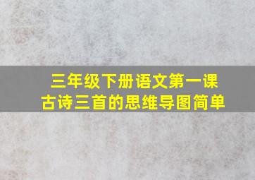 三年级下册语文第一课古诗三首的思维导图简单