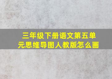 三年级下册语文第五单元思维导图人教版怎么画