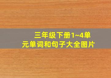 三年级下册1~4单元单词和句子大全图片