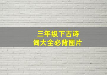 三年级下古诗词大全必背图片